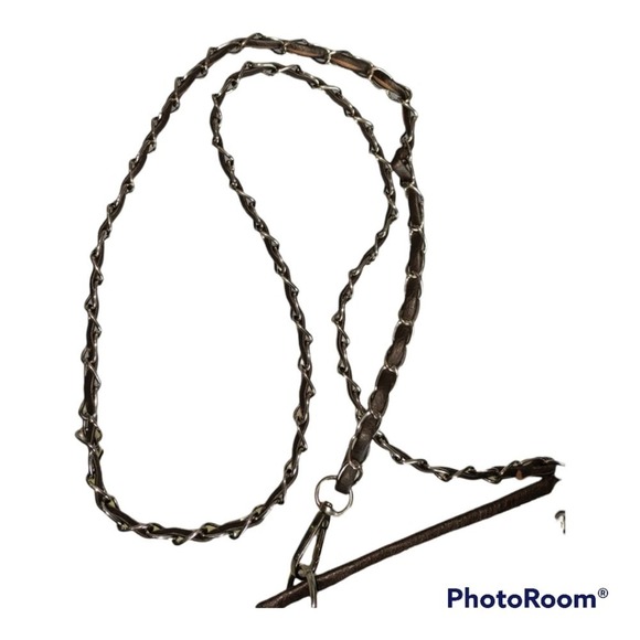 Cross and Wings jewel embellished crossbody messenger bag brown tan faux leather - Picture 5 of 14